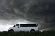 storm chasing van